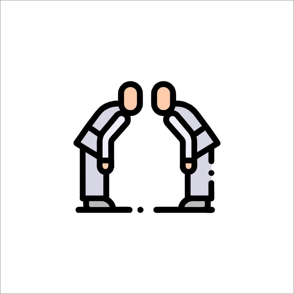 Two people are standing in front of each other, one is looking at the other vector