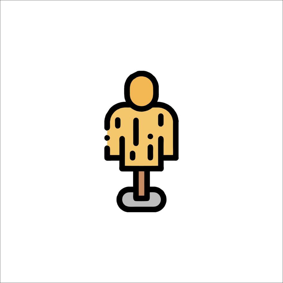 A mannequin with a hat on top of it vector