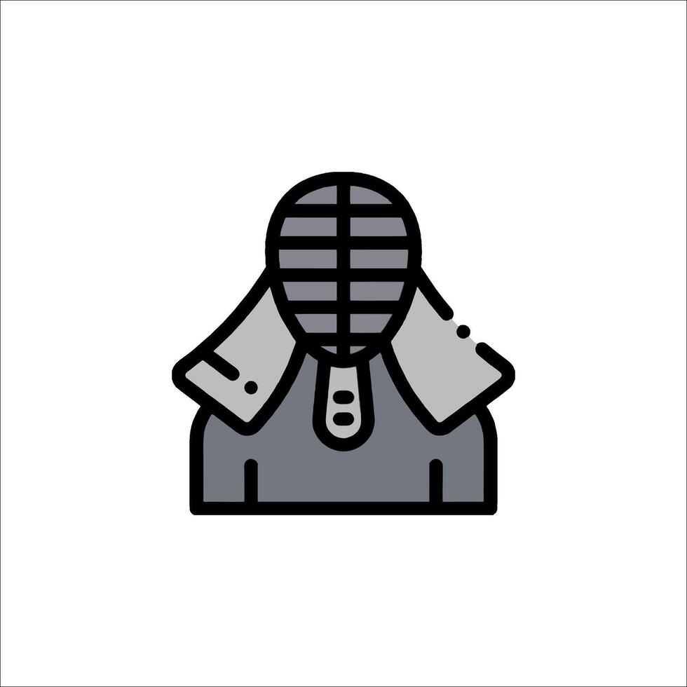 A black and white illustration of a man wearing a mask vector