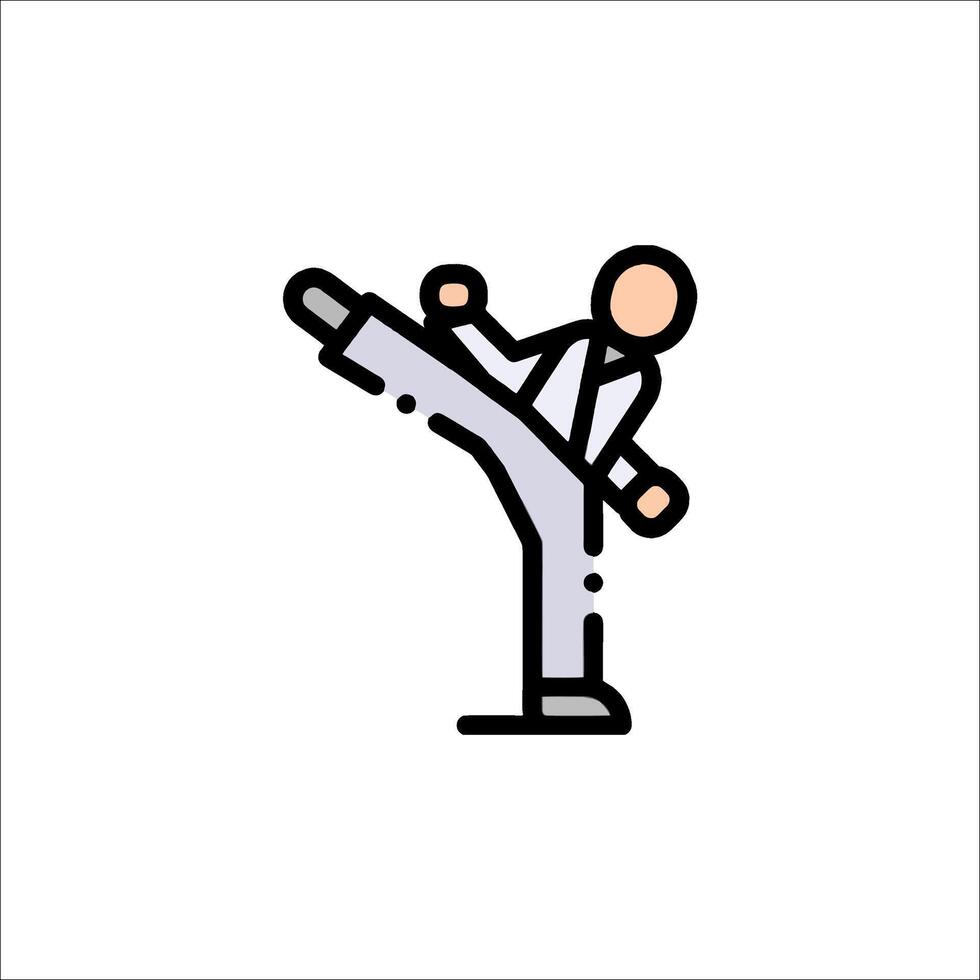 A man in a suit doing a kick kick line icon vector