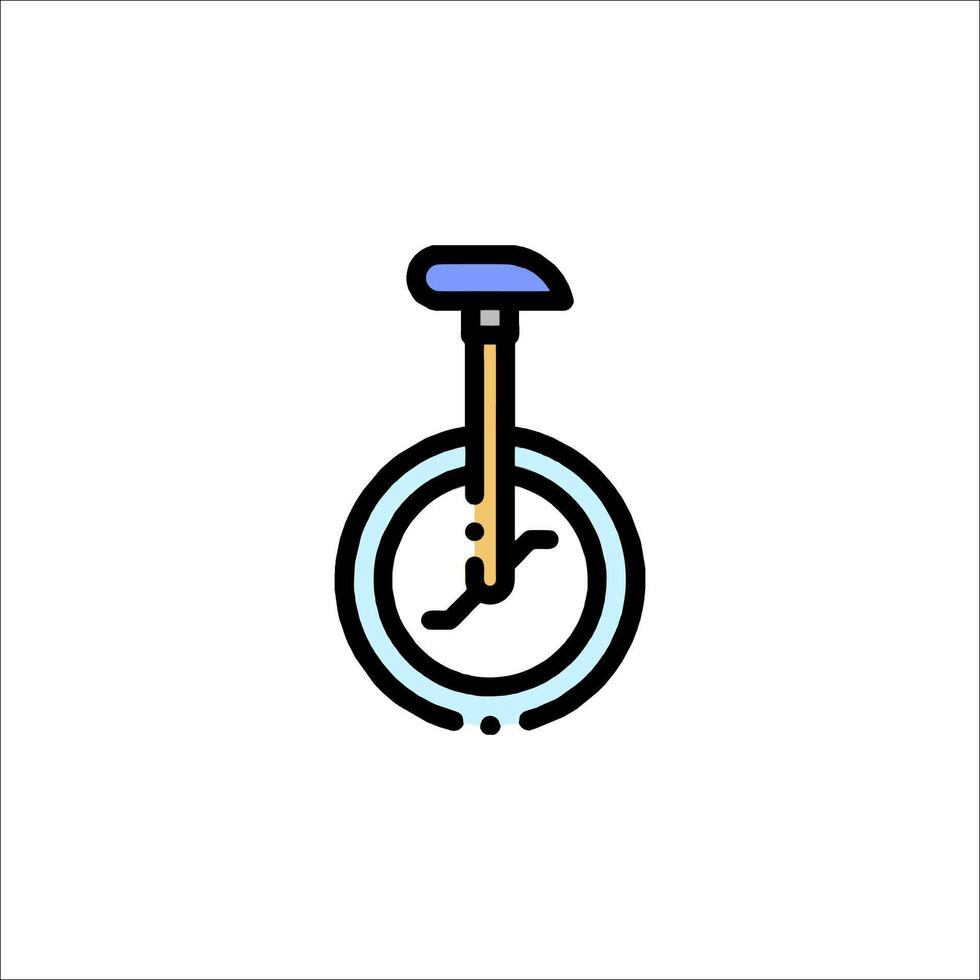 A bicycle icon with a clock on it vector