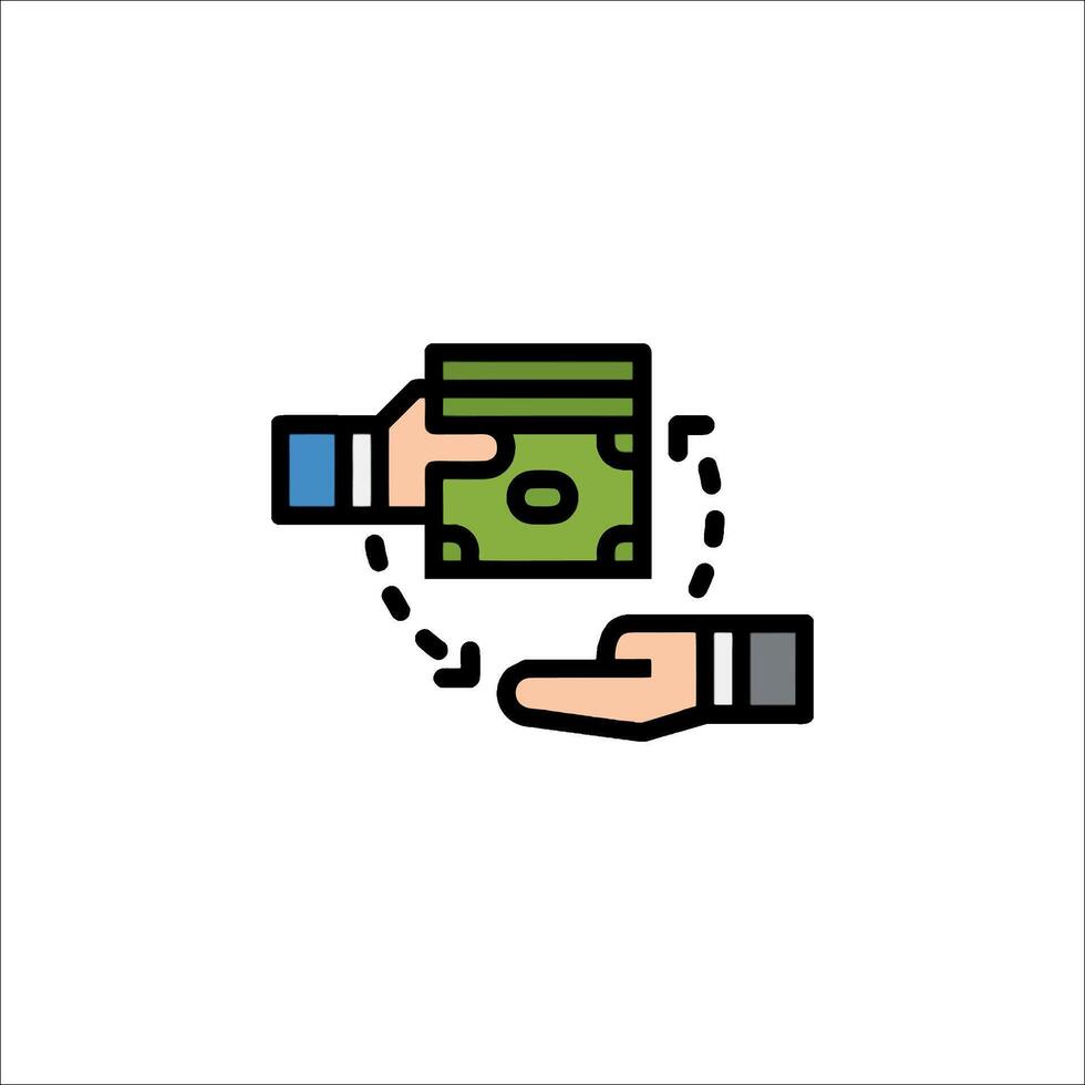 Money transfer icon illustration vector