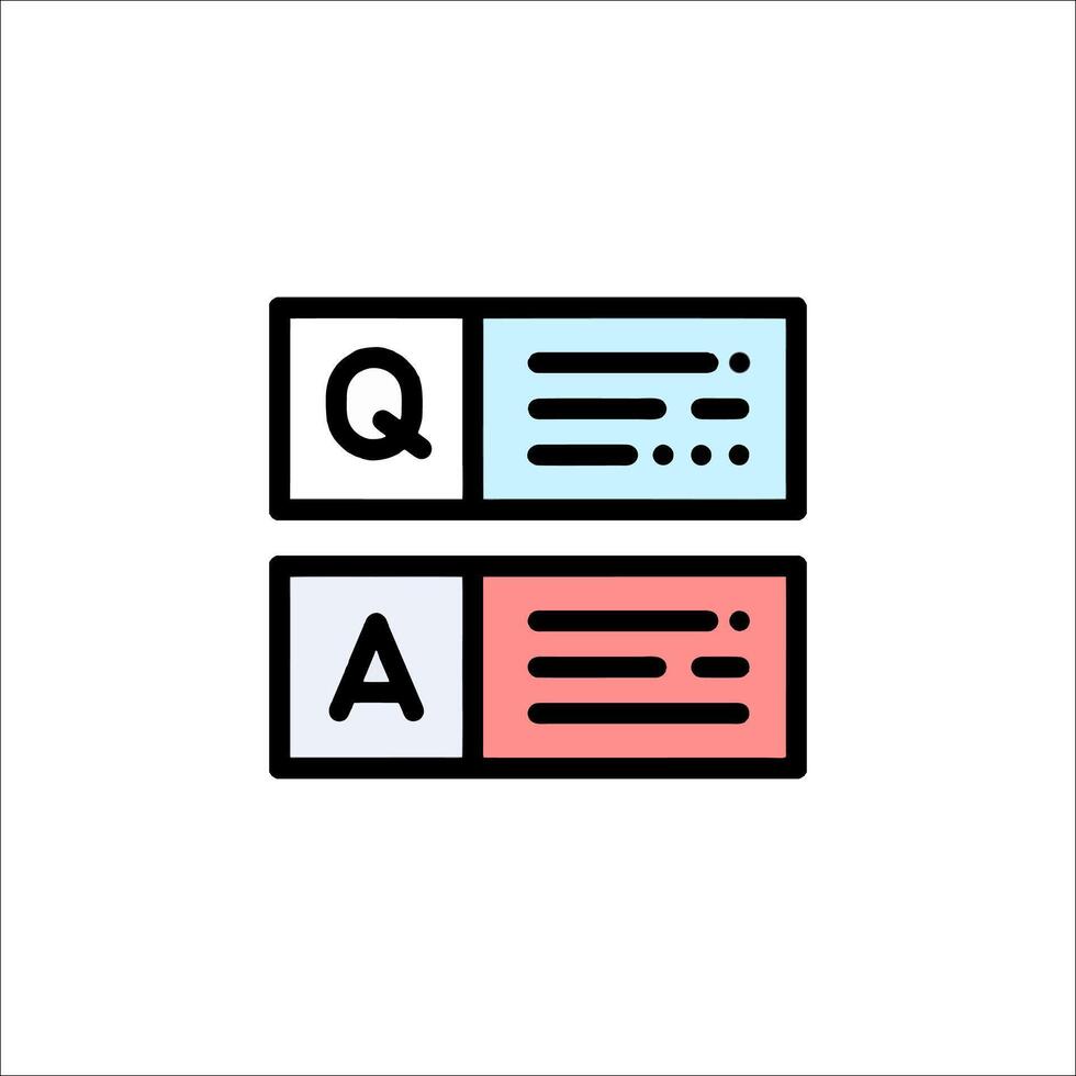 Qa and qa icon illustration vector