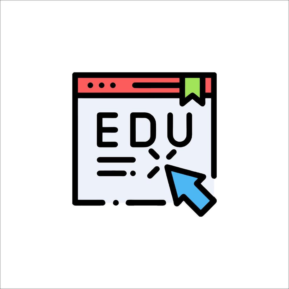 Edu website icon illustration vector