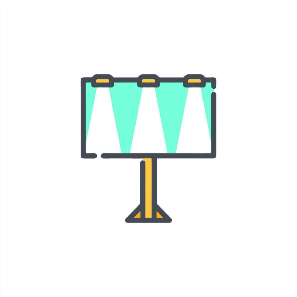 A sign with three lights on it vector