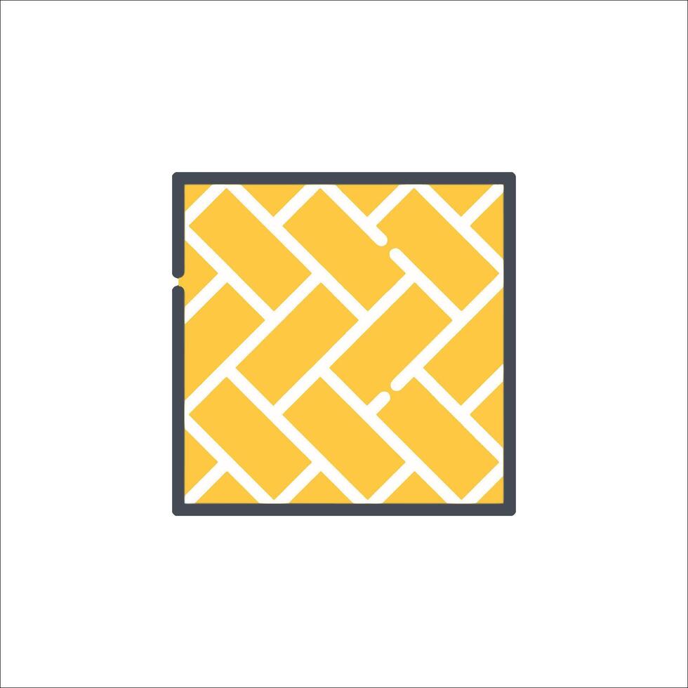 A yellow square with a pattern on it vector
