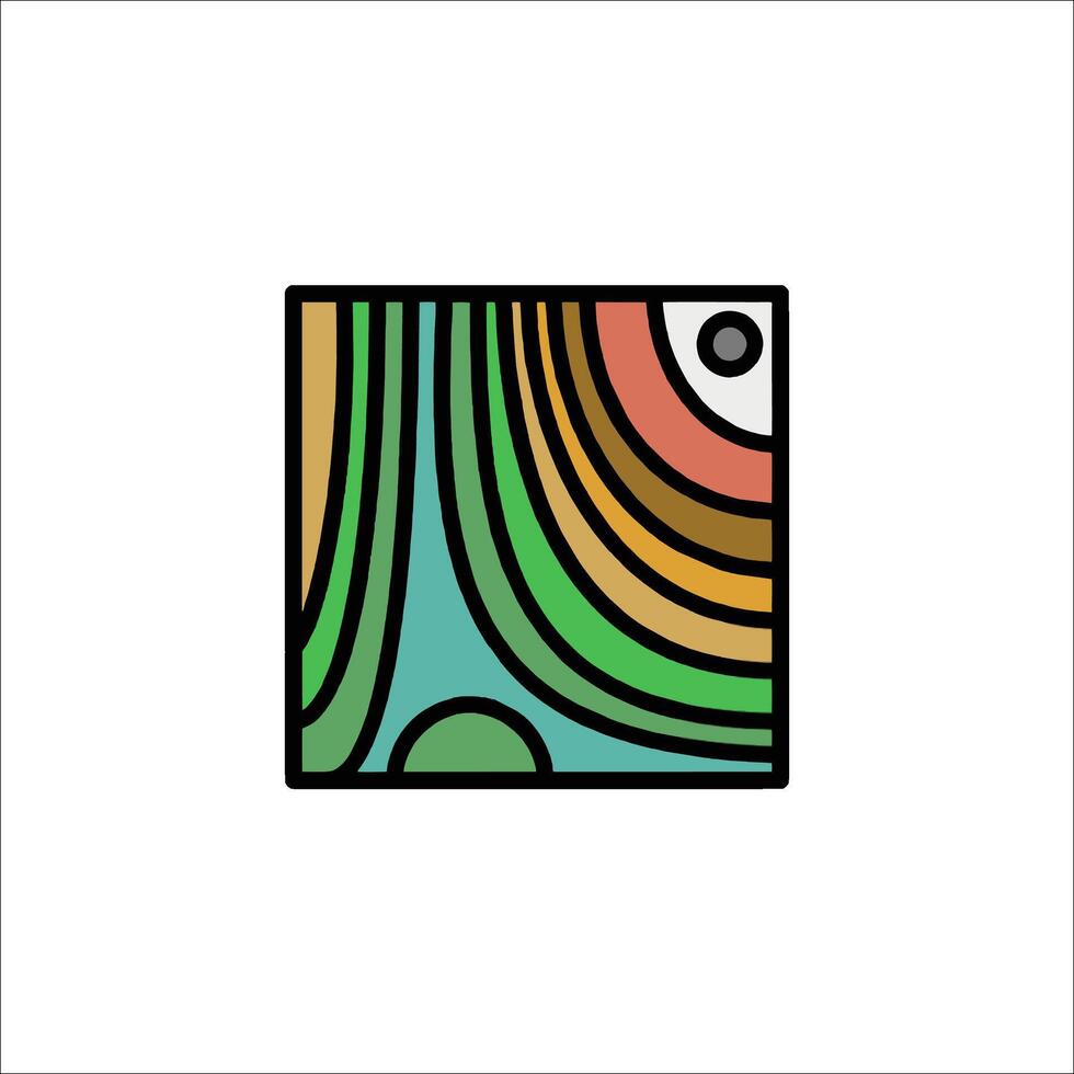 A colorful abstract design with a square shape vector