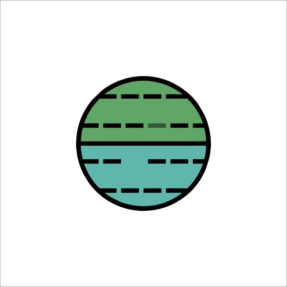 A green and blue sphere with lines on it vector