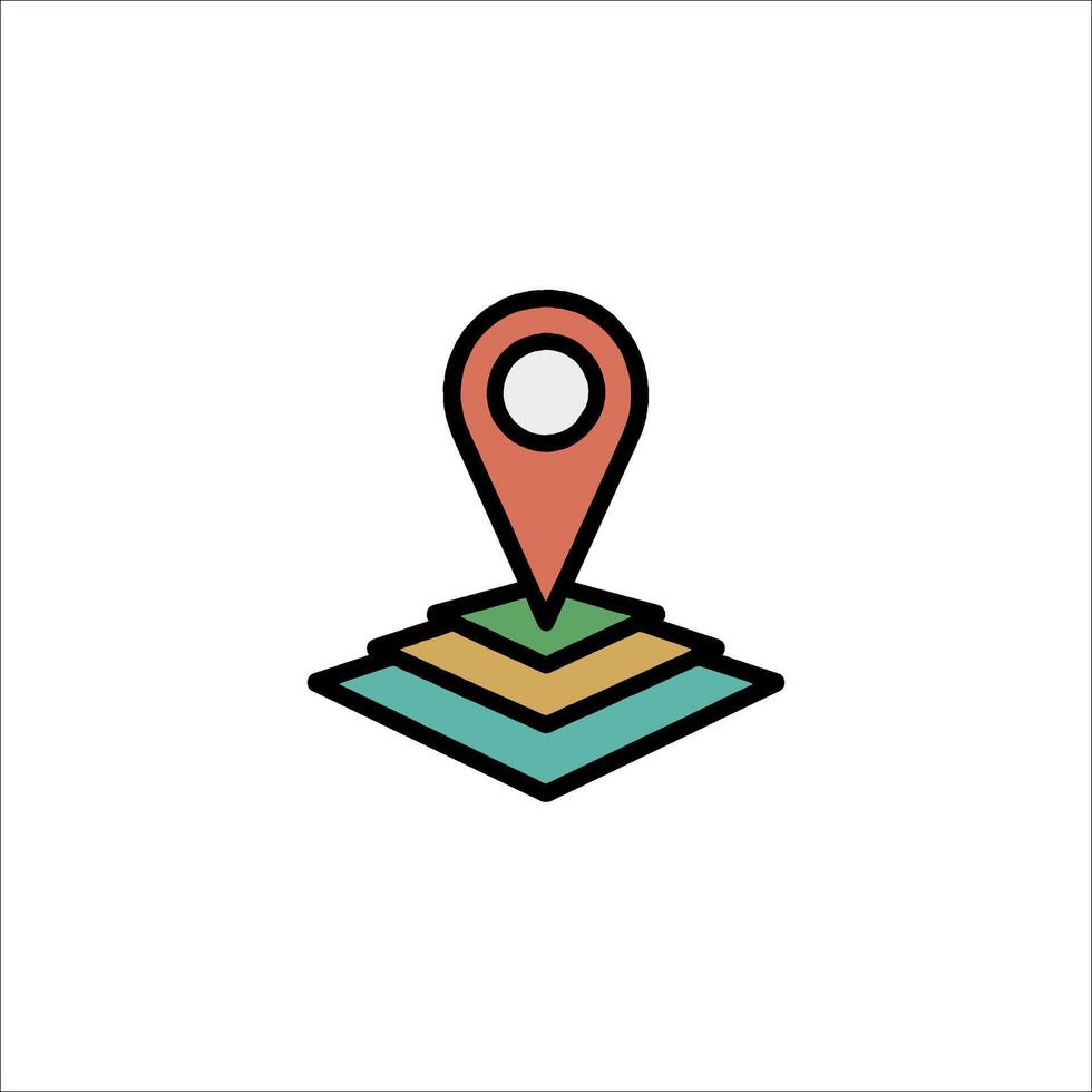 A map marker icon on a white background vector