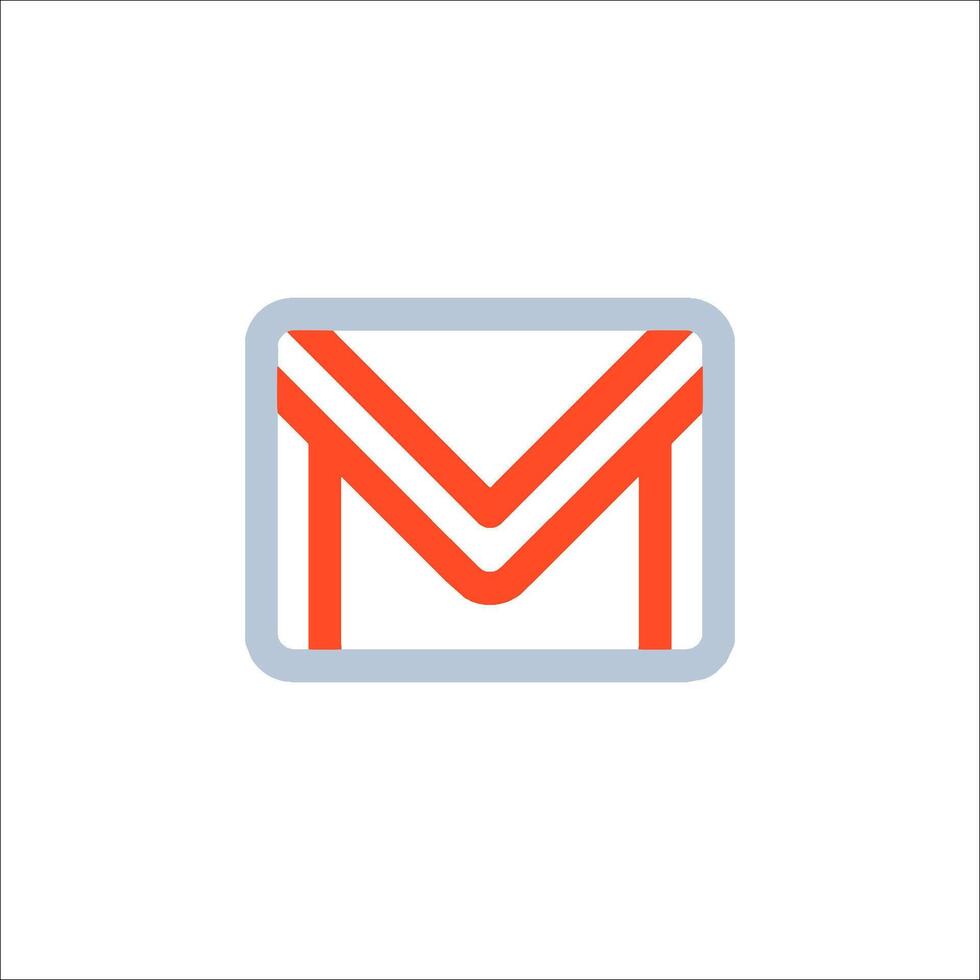 The email icon is shown on a white background vector