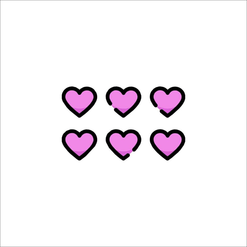 A pink heart icon on a white background vector