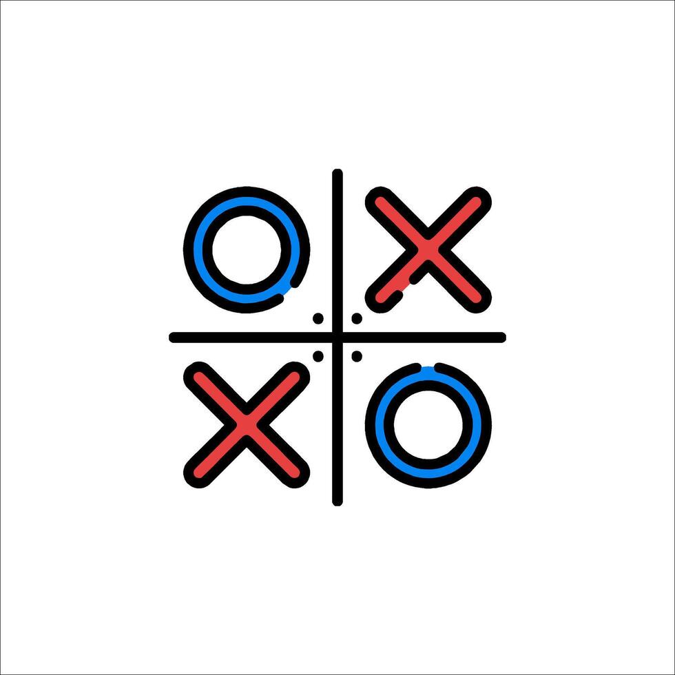 Xo game icon illustration vector