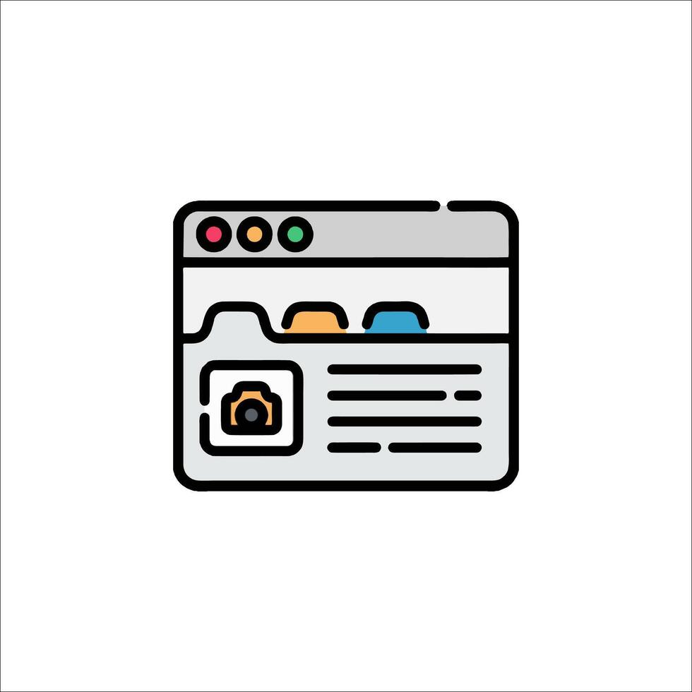 un web página con un imagen de un persona vector