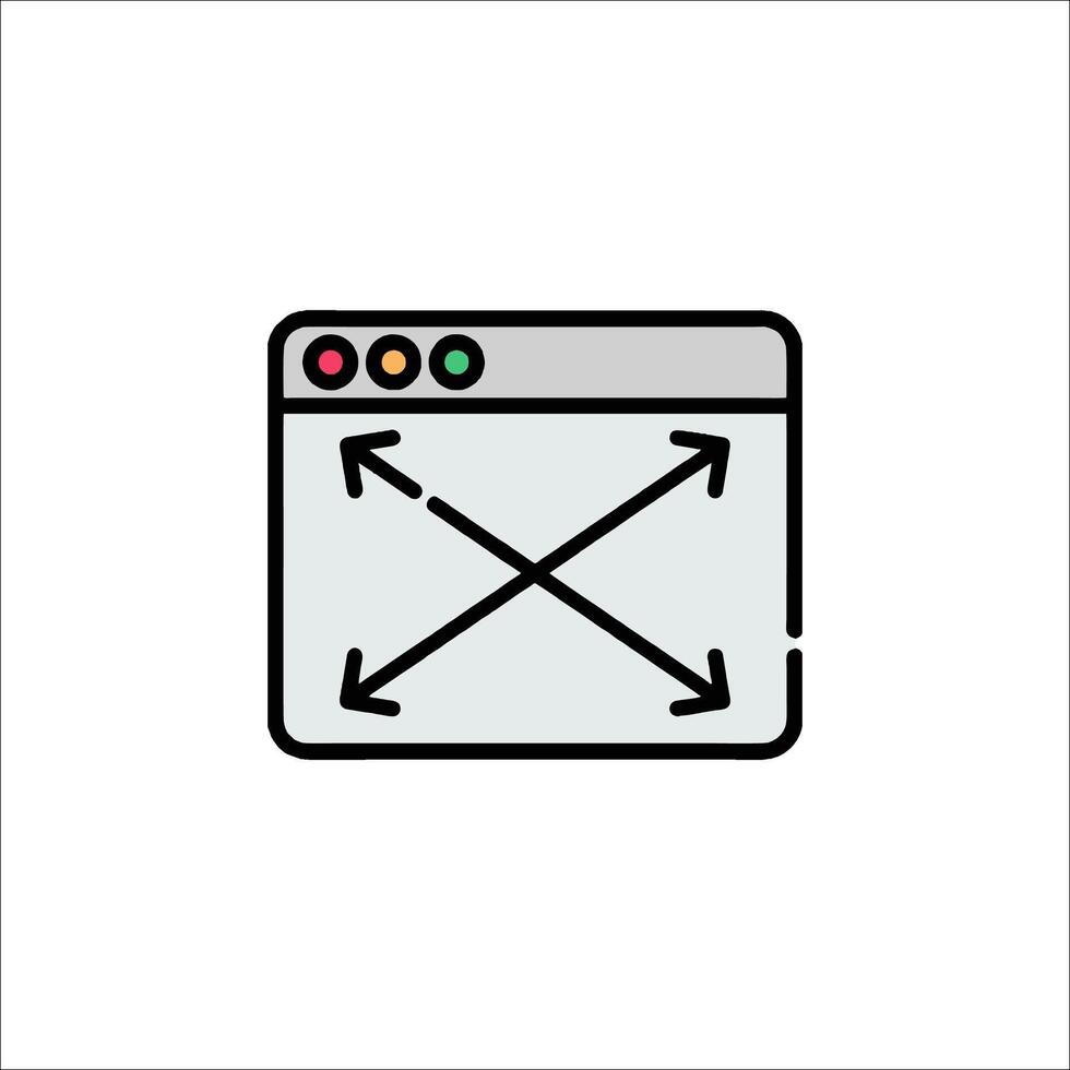A web page with arrows pointing in different directions vector