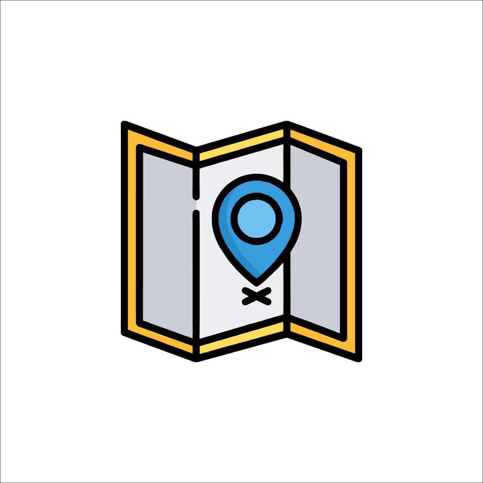 Map pin icon on white background vector