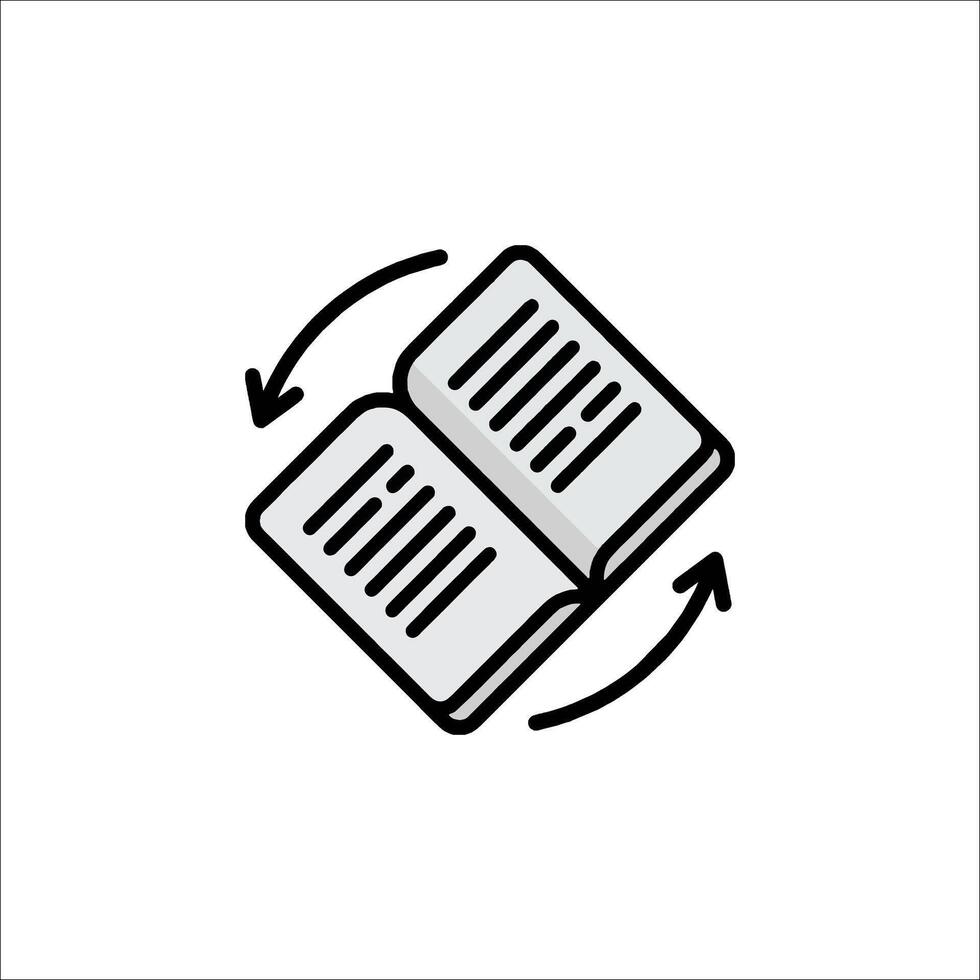 A book with a arrow pointing to it vector