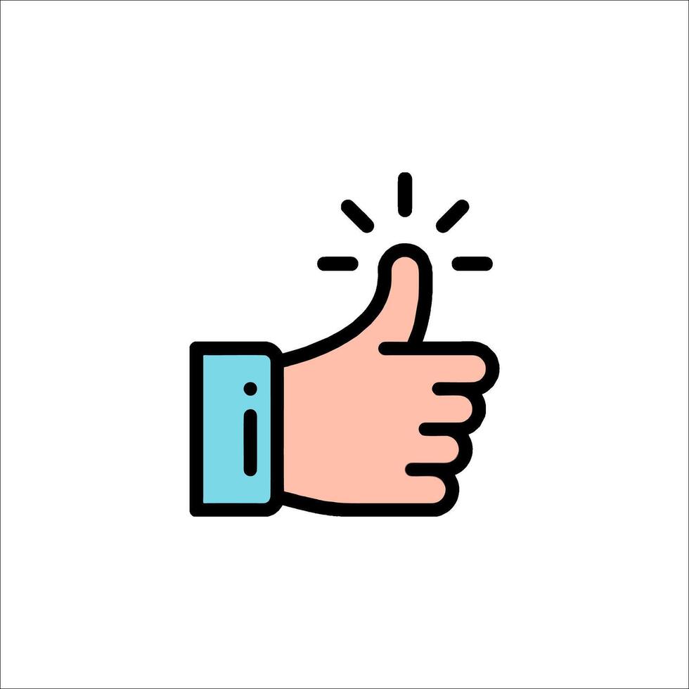 Thumbs up icon illustration vector