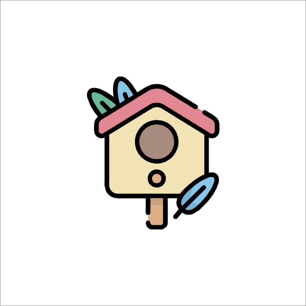 Birdhouse icon illustration vector