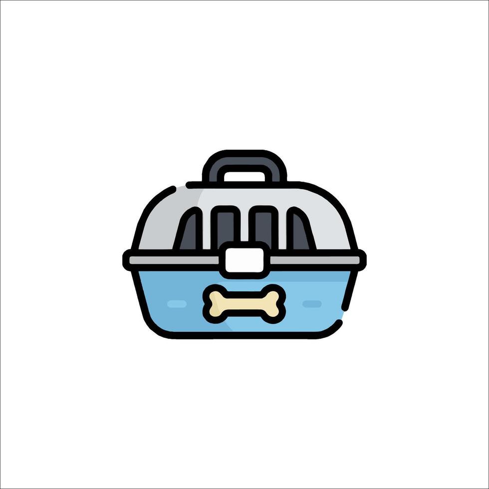 Pet carrier icon illustration vector