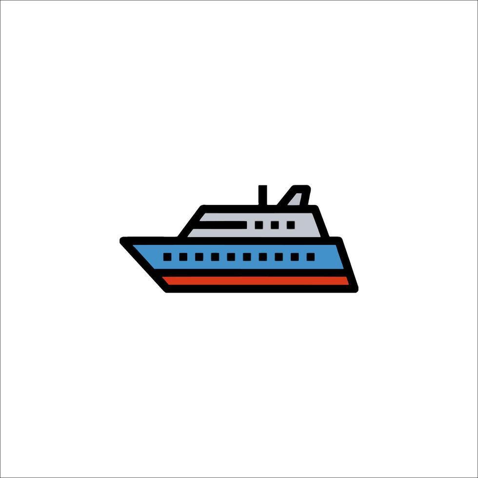 A boat icon on a white background vector