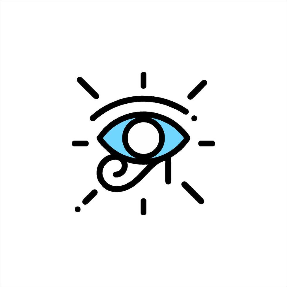An egyptian eye icon on a white background vector