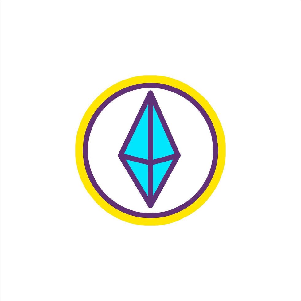 The logo for the ethereum network vector