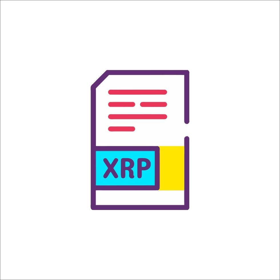 Xrp file icon illustration vector