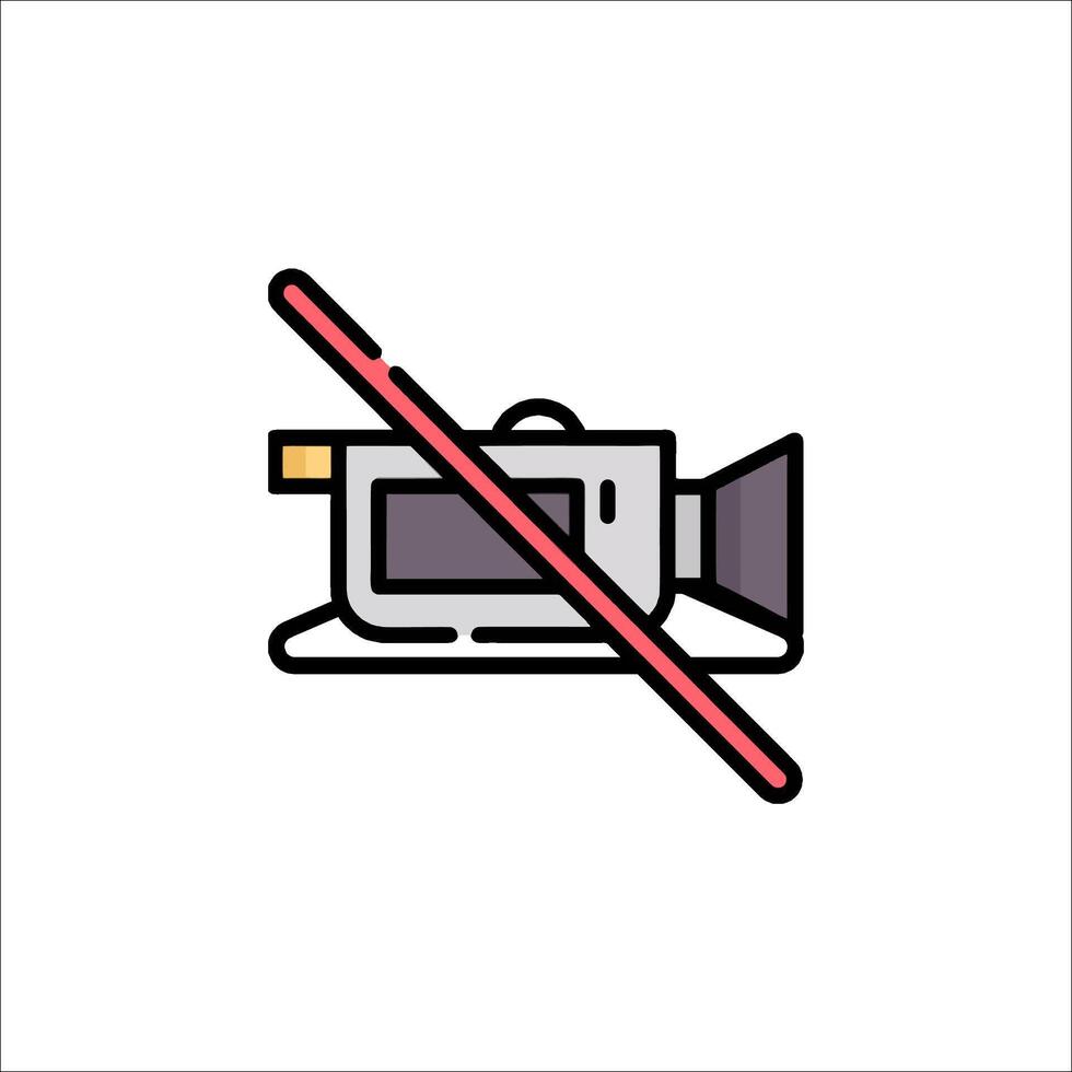 No camera icon illustration vector