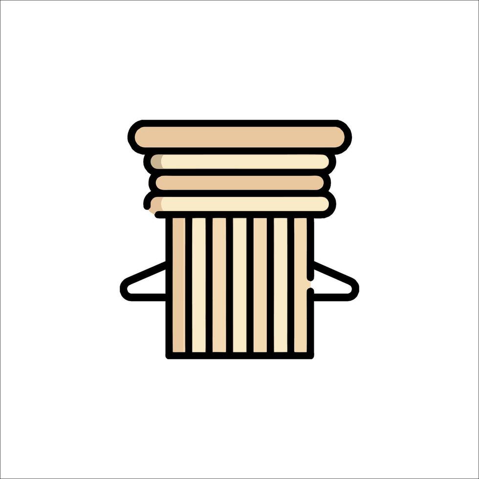 A wooden chair with a wooden frame and a wooden seat vector