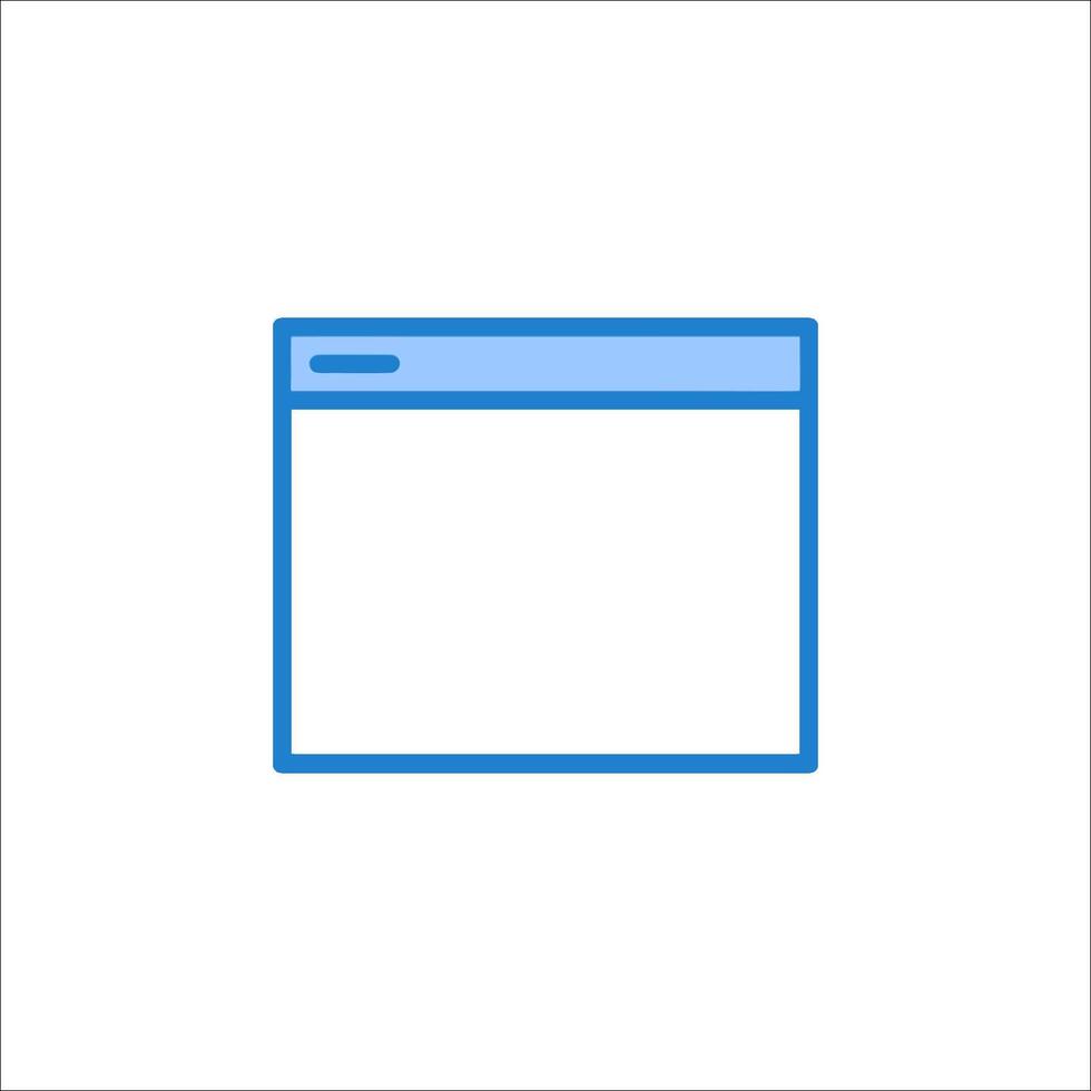 A blue icon of a window on a white background vector