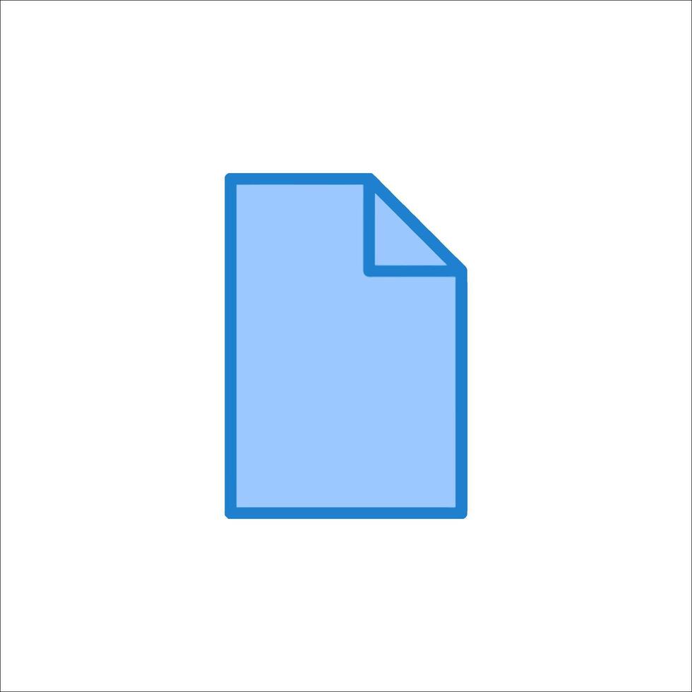 A blue document icon on a white background vector