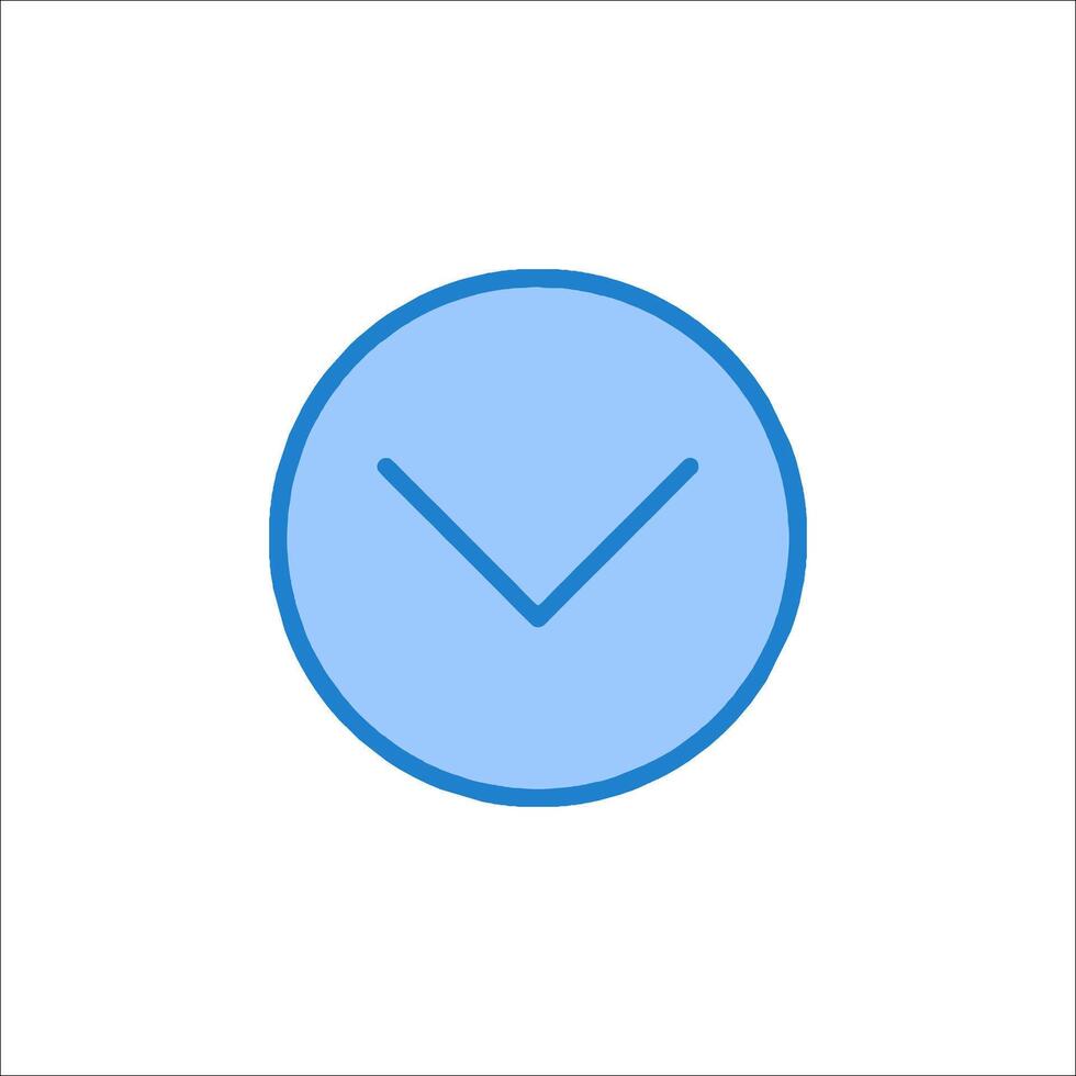 A blue circle with an arrow pointing up vector