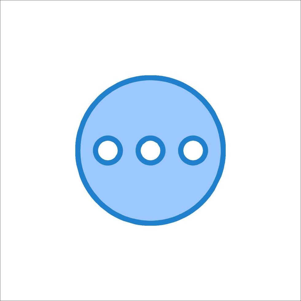 A blue circle with four dots on it vector