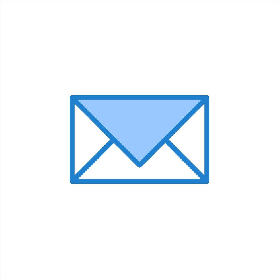An email envelope icon on a white background vector