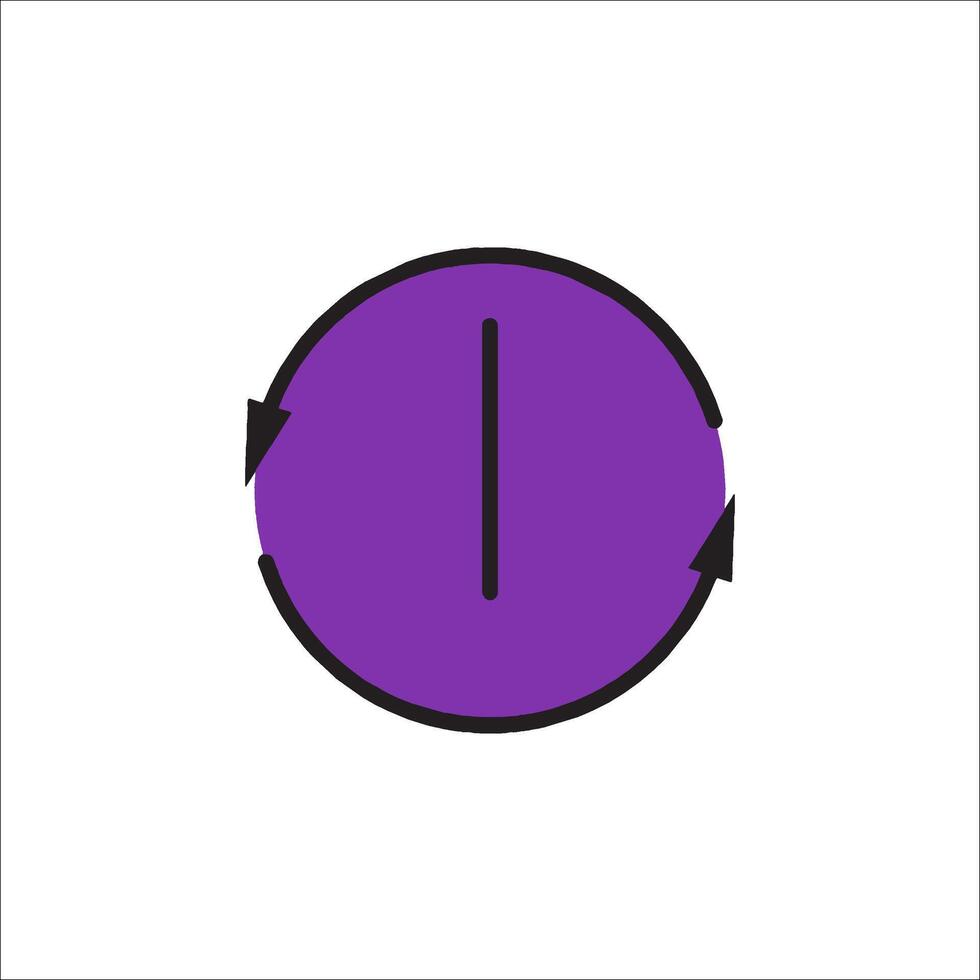 A purple circle with an arrow pointing to the left vector