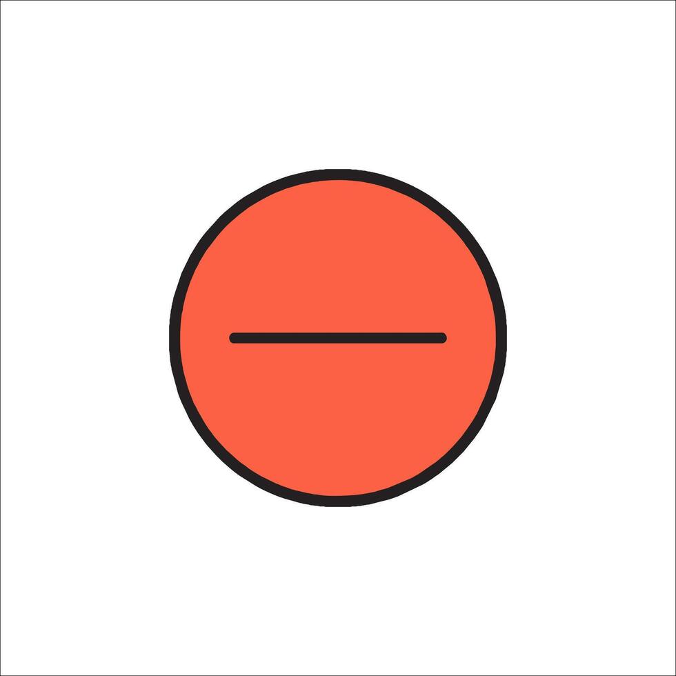 A red circle with an x on it vector