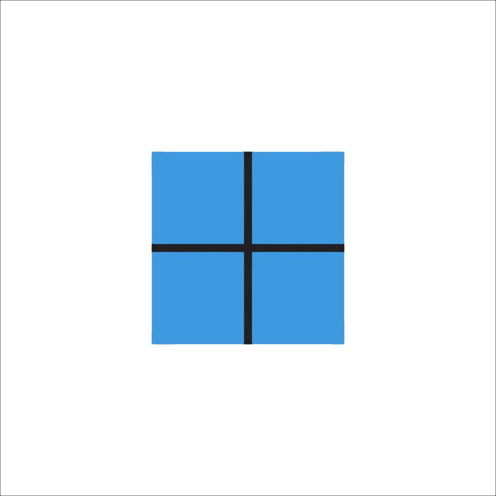 A square with four squares on it vector