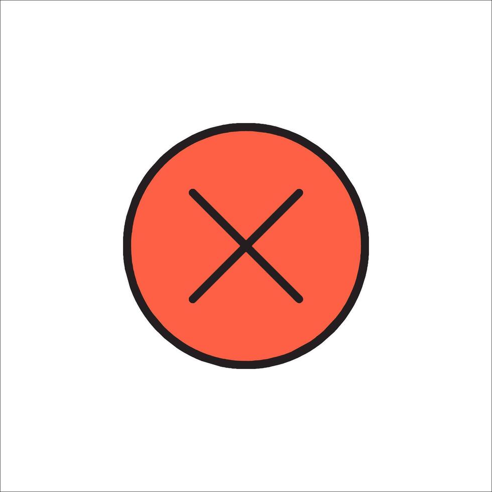 No cross icon illustration vector