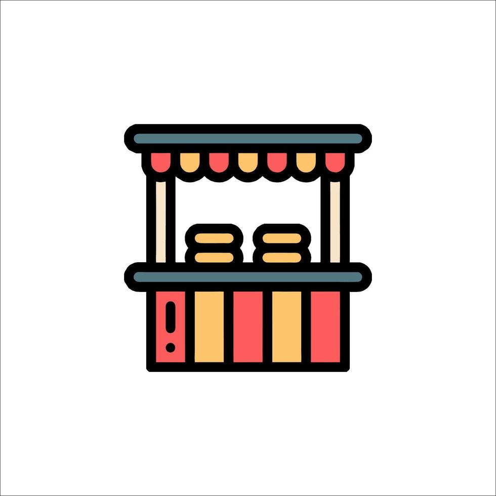 A food stand icon on a white background vector