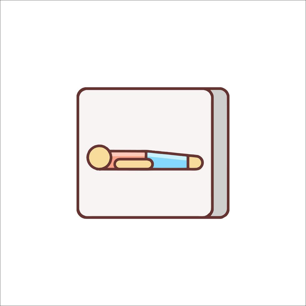 A man sleeping on a bed icon vector