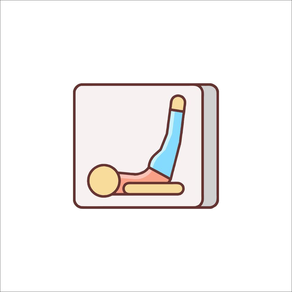 A man doing yoga on a mat icon vector