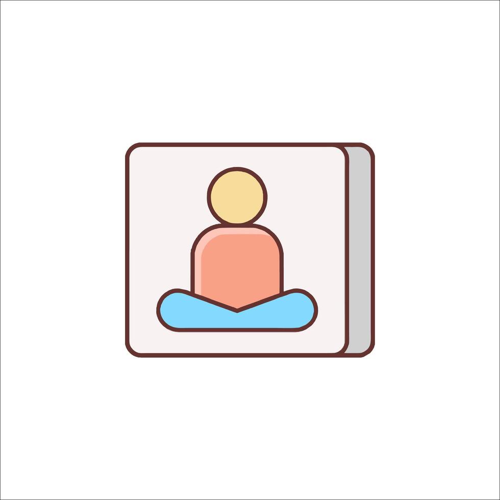 A person sitting in a chair with a book in front of them vector