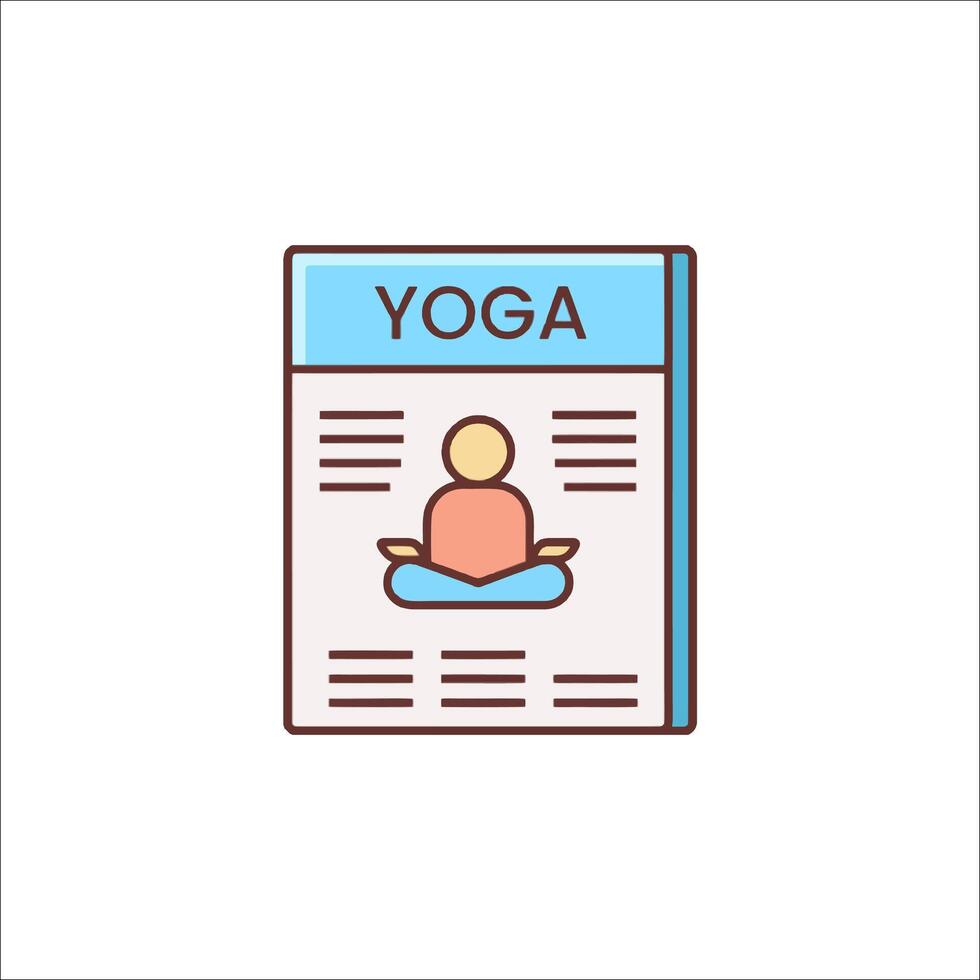Yoga magazine icon illustration vector
