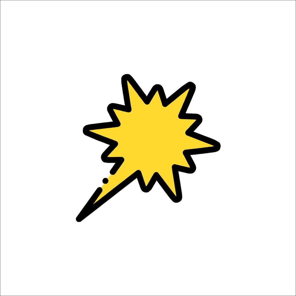 A yellow starburst icon on a white background vector