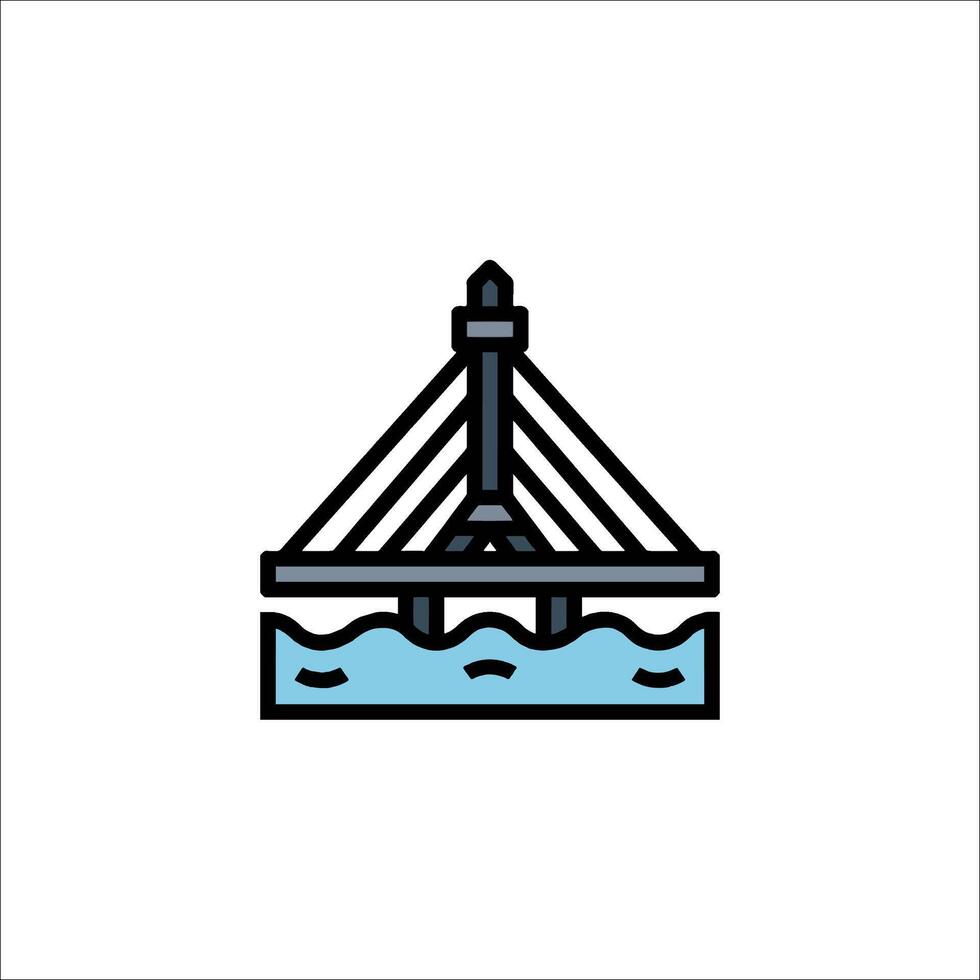 A bridge icon on a white background vector