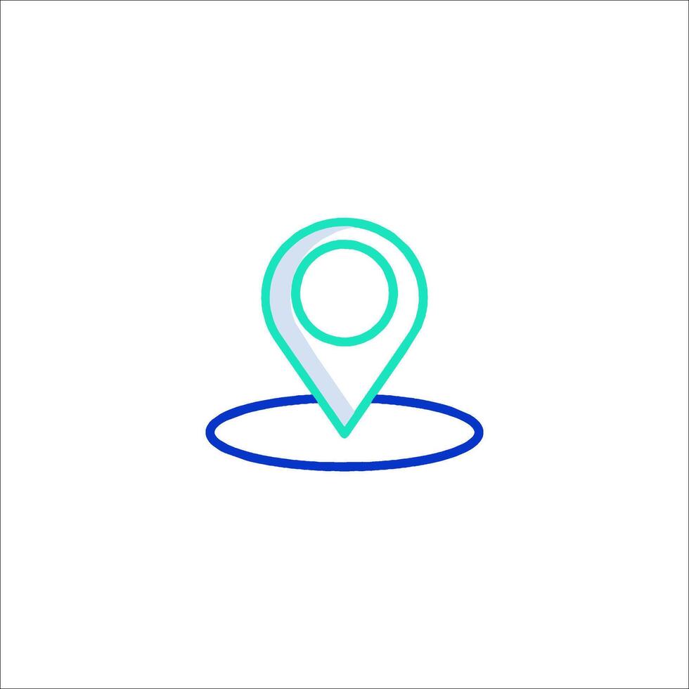 A location marker icon on a white background vector