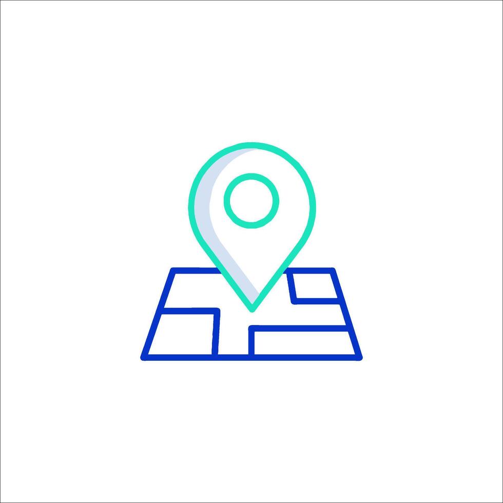 A location marker icon on a map vector