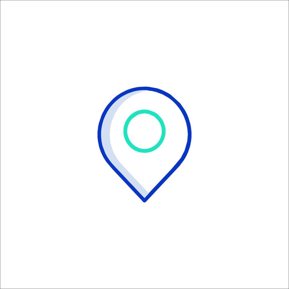 A location marker icon on a white background vector
