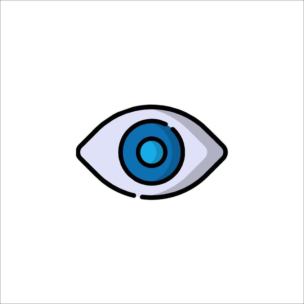 An eye icon on a white background vector