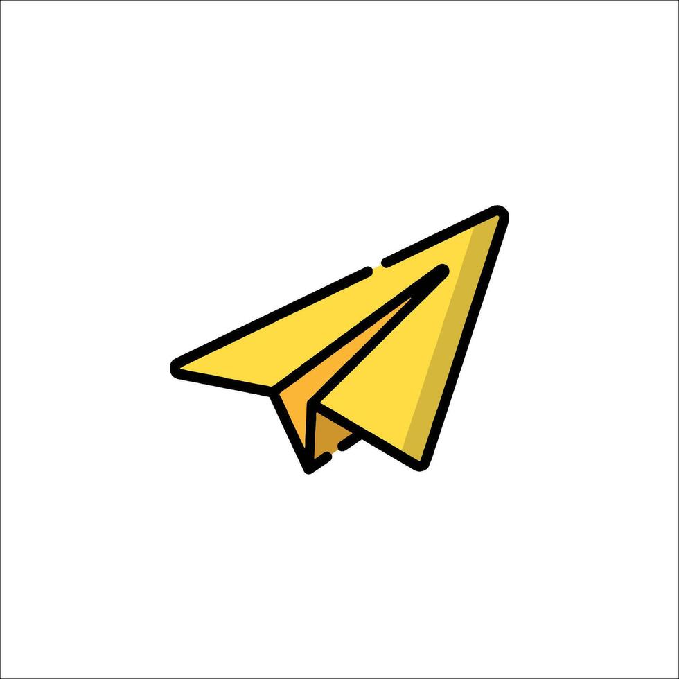 Paper airplane icon illustration vector